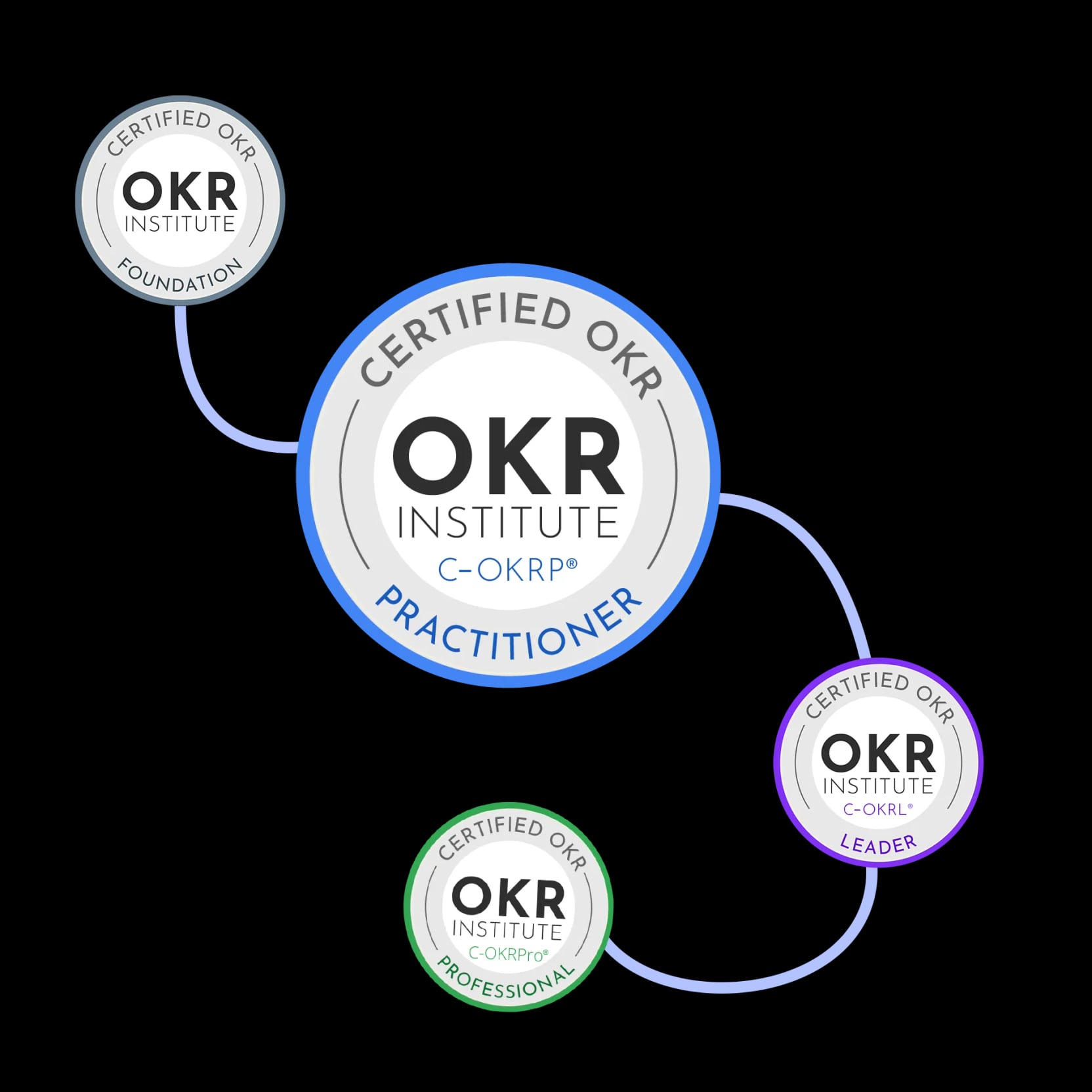 Het leerpad in OKR trainingen door OKR Institute