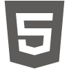 Html5 logo wit