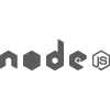 Nodejs logo wit